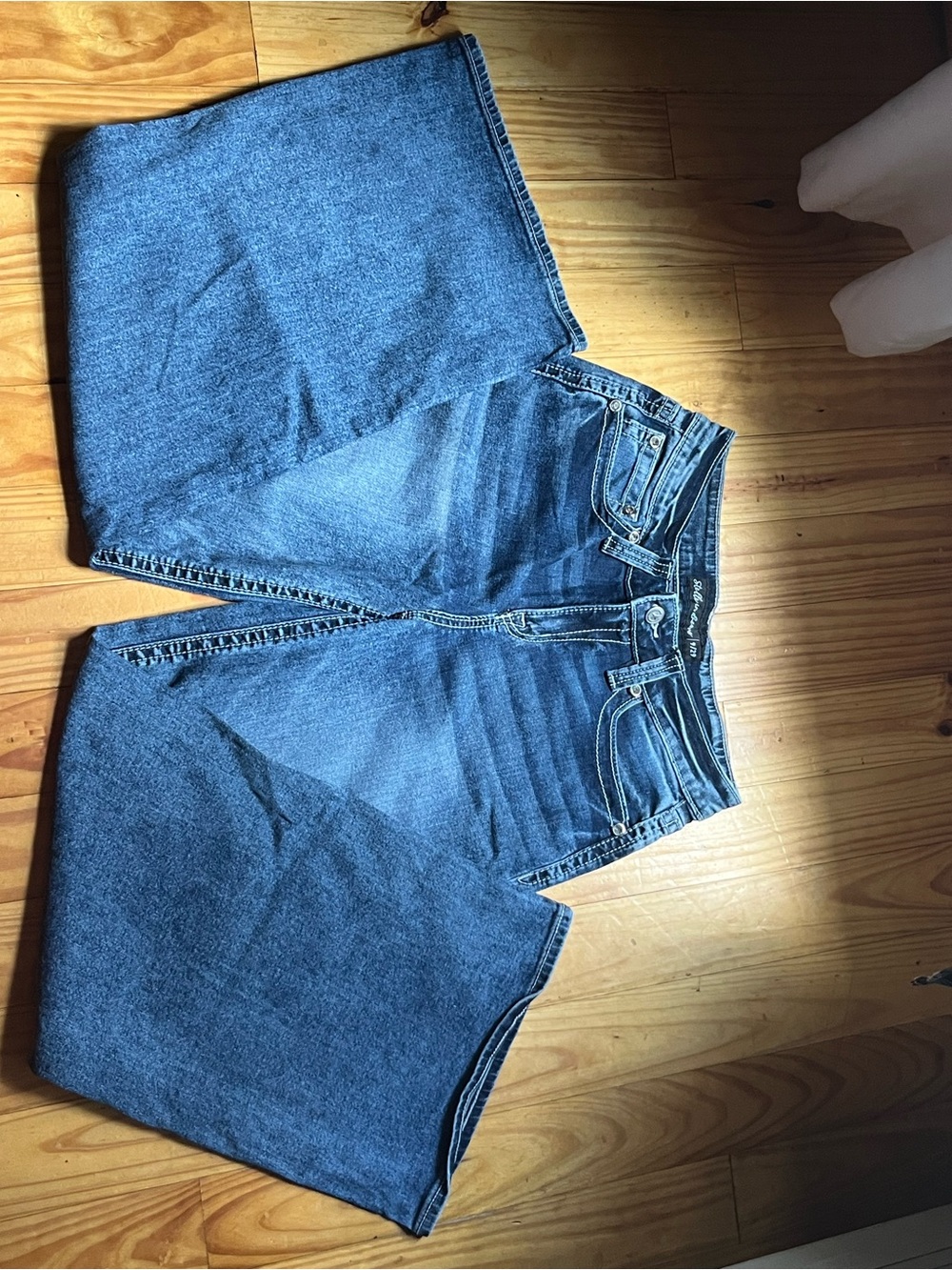 Stella McCartney Wide-Leg High-Rise Jeans in Blue Denim
